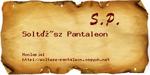 Soltész Pantaleon névjegykártya